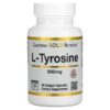California Gold Nutrition L-Tyrosine AjiPure 500 mg 60 Veggie Capsules 898220011353