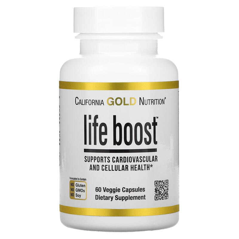 California Gold Nutrition Life Boost 60 Veggie Capsules 898220021086