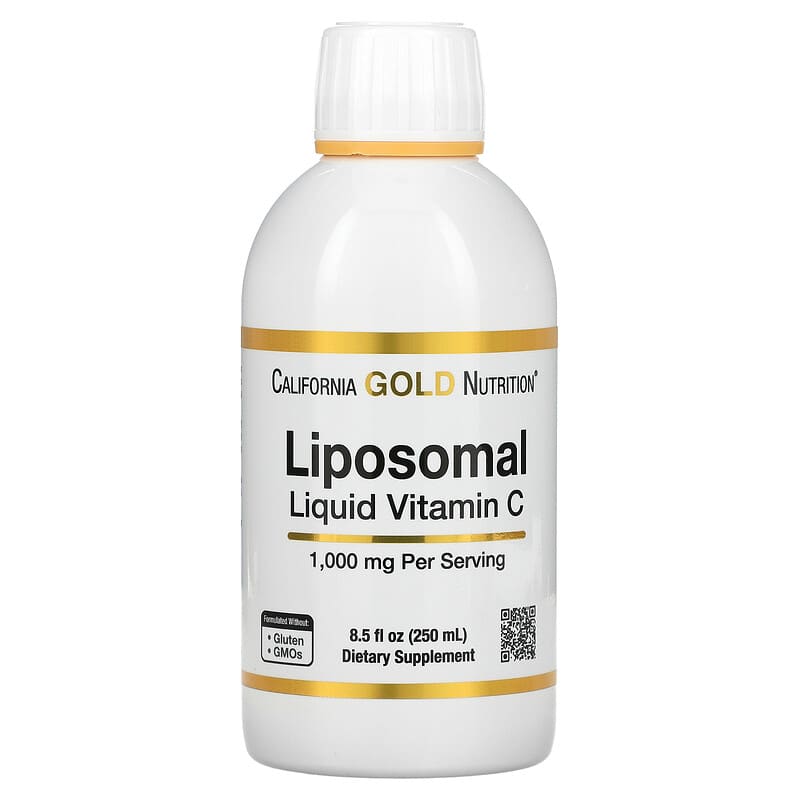 California Gold Nutrition Liposomal Liquid Vitamin C 1,000 mg 8.5 fl oz (250 ml) 898220018390