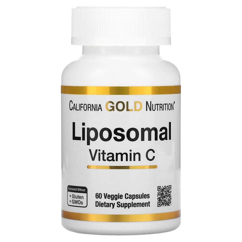 California Gold Nutrition Liposomal Vitamin C 250 mg 60 Veggie Capsules 898220018406
