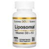 California Gold Nutrition Liposomal Vitamin K2+ D3 60 Veggie Capsules 898220018758