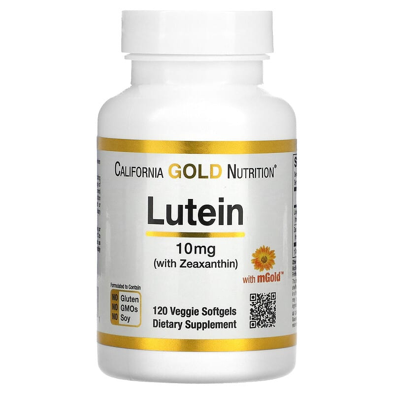 California Gold Nutrition Lutein with Zeaxanthin 10 mg 120 Veggie Softgels 898220011681