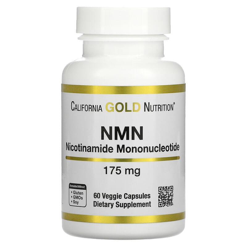 California Gold Nutrition NMN Nicotinamide Mononucleotide 175 mg 60 Veggie Capsules 898220019205