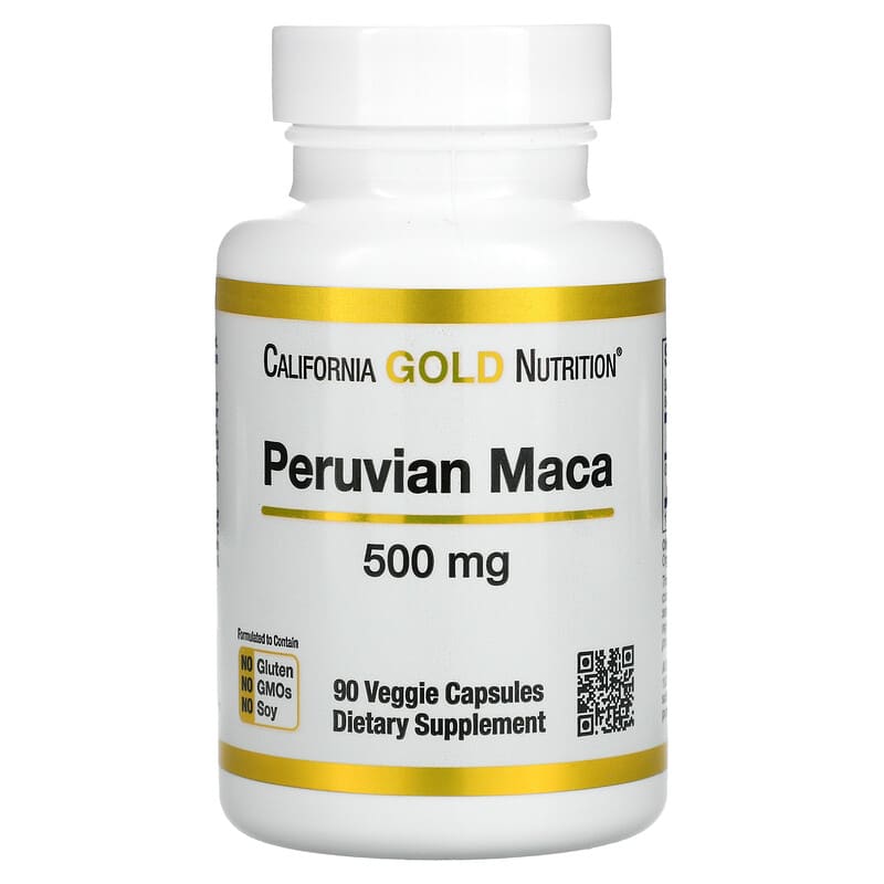 California Gold Nutrition Peruvian Maca 500 mg 90 Veggie Capsules 898220009497