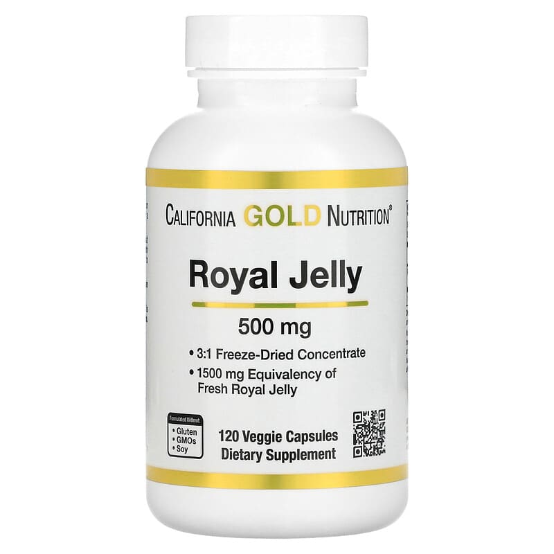 California Gold Nutrition Royal Jelly 500 mg 120 Veggie Capsules 898220009541