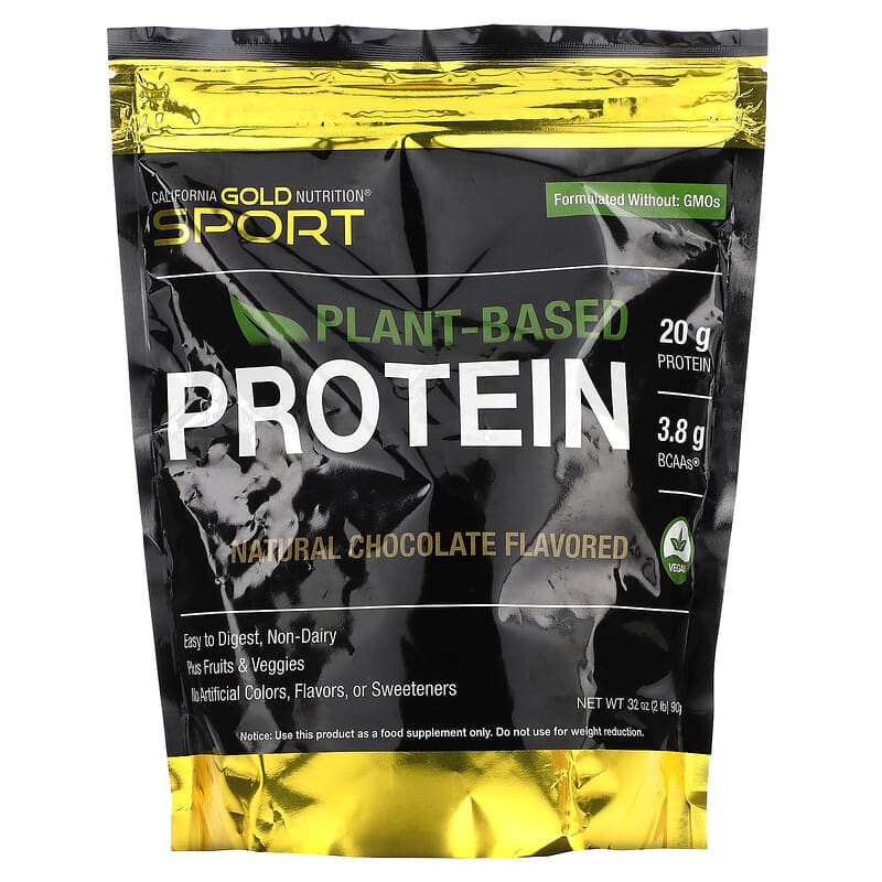 California Gold Nutrition SPORT - Plant-Based Protein Chocolate 2 lb Pouch 898220013487