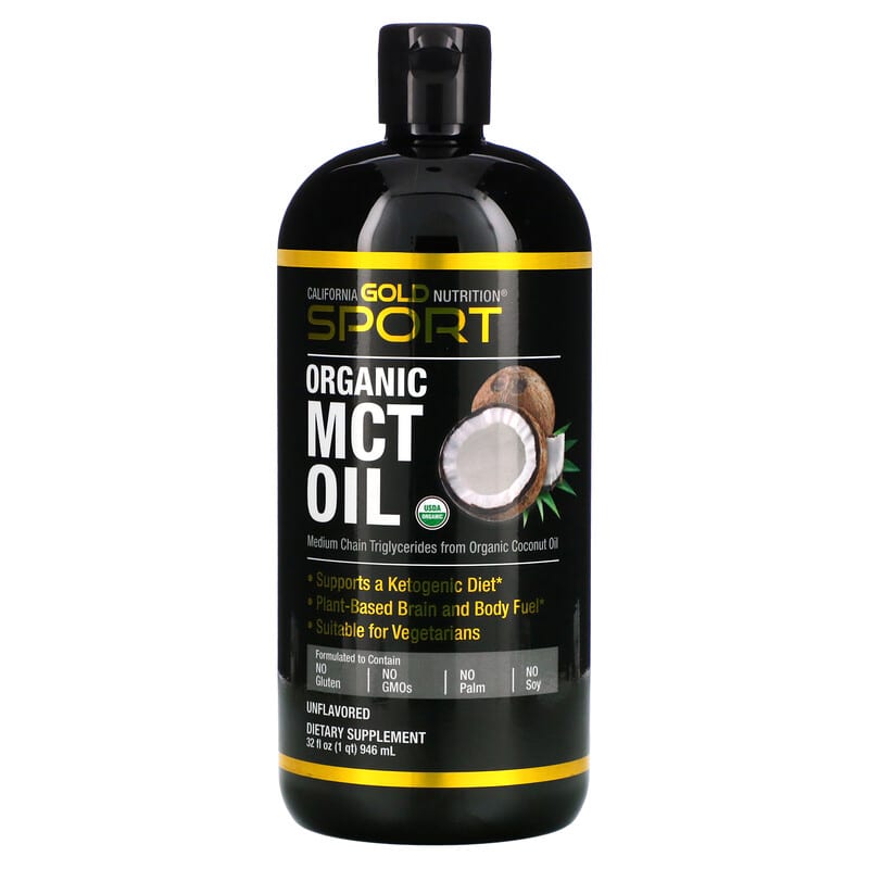 California Gold Nutrition SPORTS - Organic MCT Oil 32 fl oz (946 ml) 898220017874