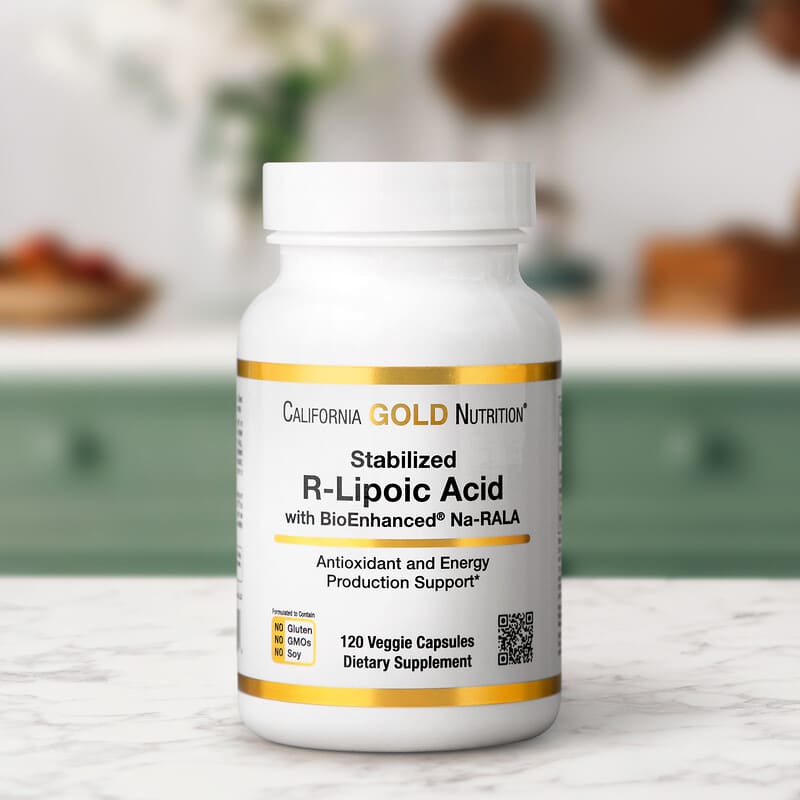 California Gold Nutrition, Stabilized R-Lipoic Acid, 120 Veggie Capsules 898220020058