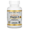 California Gold Nutrition Sunflower Vitamin E with Mixed Tocopherols 400 IU 90 Veggie Softgels 898220011698