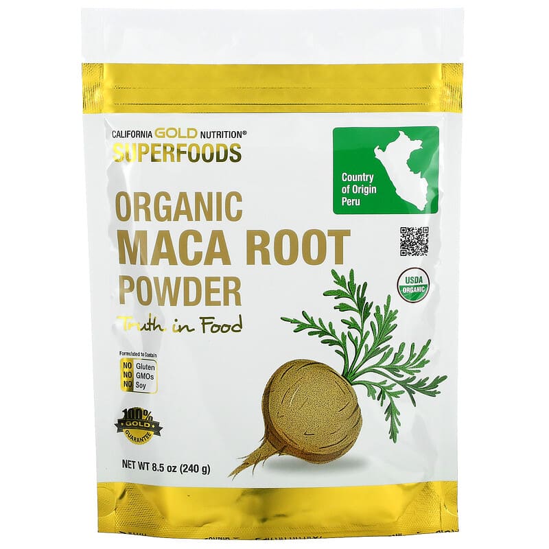 California Gold Nutrition SUPERFOODS Organic Maca Root Powder 8.5 oz (240 g) 898220012183