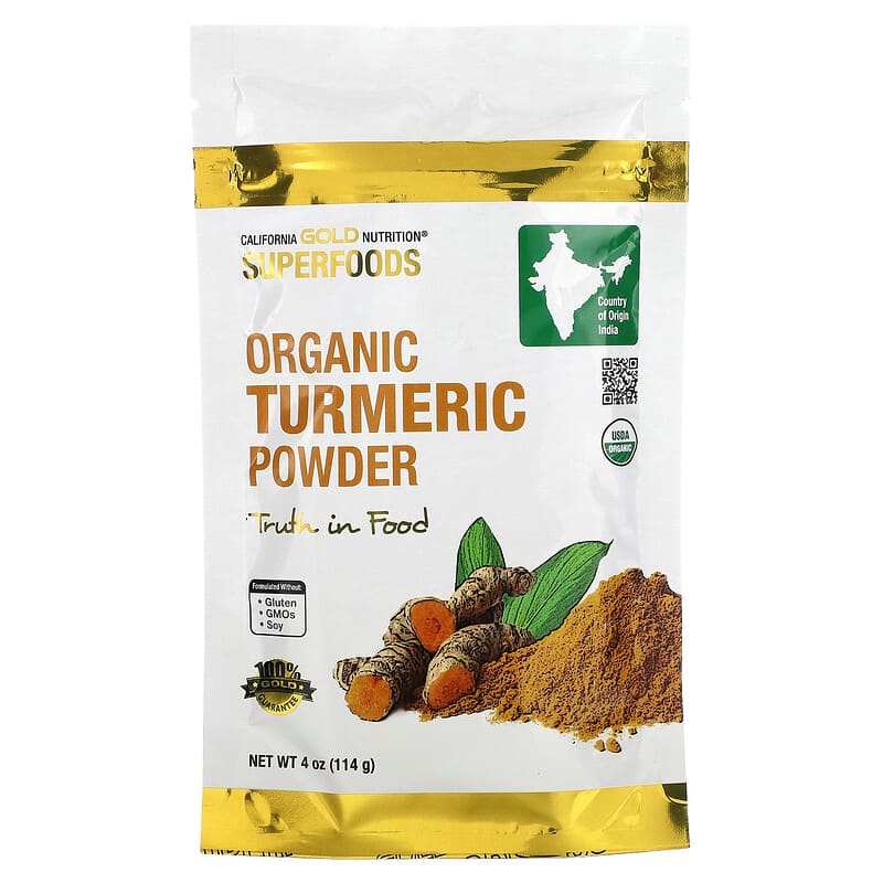 California Gold Nutrition SUPERFOODS - Organic Turmeric Powder 4 oz (114 g) 898220013661