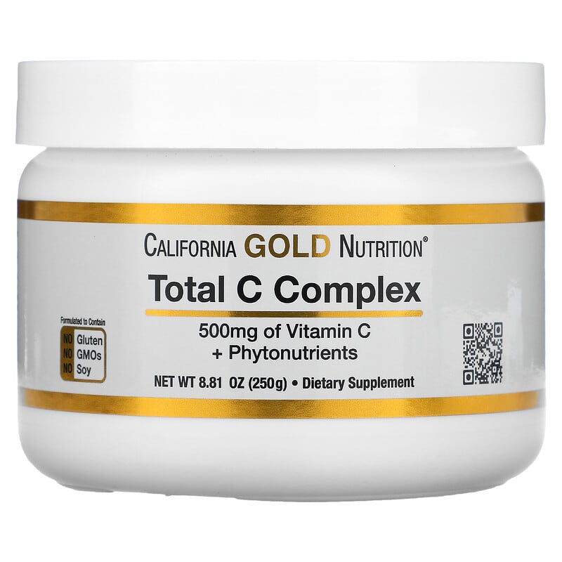 California Gold Nutrition Total C Complex Vitamin C + Phytonutrients 500 mg 8.81 oz (250 g) 898220018826