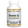 California Gold Nutrition Vitamin D3 125 mcg (5,000 IU) 360 Fish Gelatin Softgels 898220010660