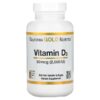 California Gold Nutrition Vitamin D3 50 mcg (2,000 IU) 360 Fish Gelatin Softgels 898220011803