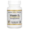 California Gold Nutrition Vitamin D3 50 mcg (2,000 IU) 90 Fish Gelatin Softgels 898220011797