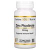 California Gold Nutrition Zinc Picolinate 50 mg 120 Veggie Capsules 898220013531