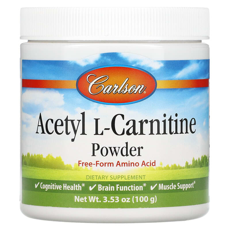 Carlson Acetyl L-Carnitine Powder Free-Form Amino Acid 3.53 oz (100 g) 88395079252