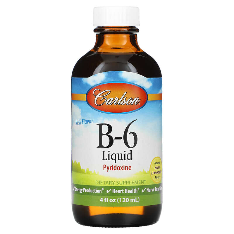 Carlson B-6 Liquid Natural Berry Lemonade 4 fl oz (120 ml) 88395023811