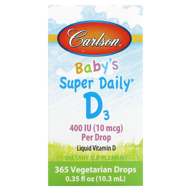 Carlson Baby's Super Daily D3 10 mcg (400 IU) 0.35 fl oz (10.3 ml) 88395012501