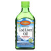 Carlson Cod Liver Oil Natural Green Apple 1,100 mg 8.4 fl oz (250 ml) 88395137105