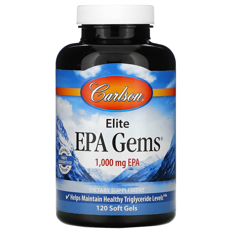 Carlson Elite EPA Gems 1,000 mg 120 Soft Gels 88395016813