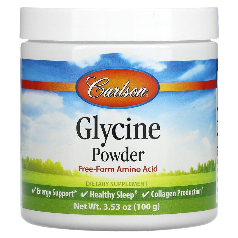 Carlson Glycine Powder Free Form Amino Acid 3.53 oz (100 g) 88395068355