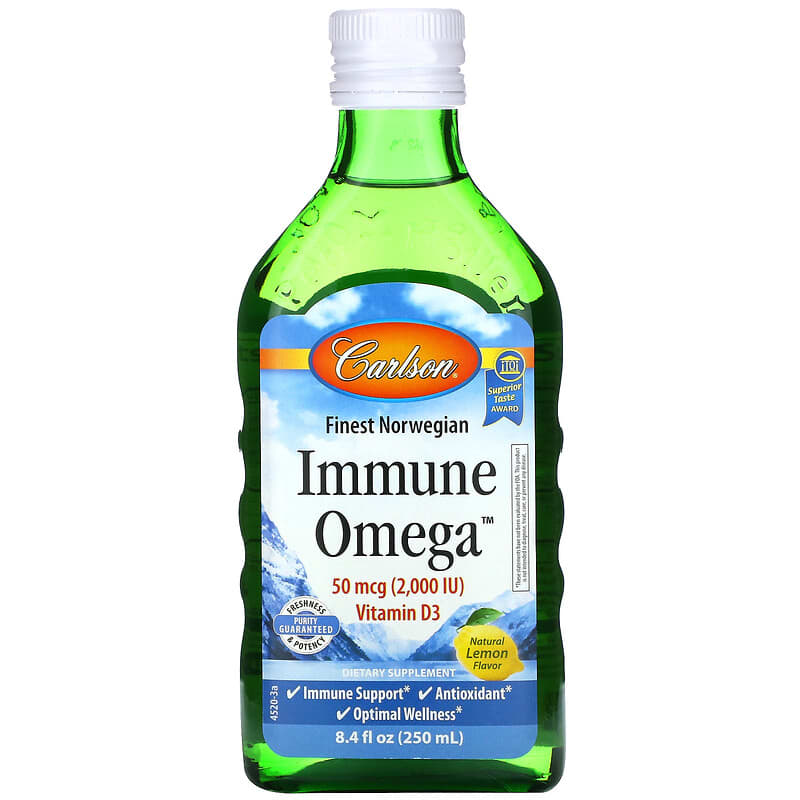 Carlson Immune Omega Natural Lemon 8.4 fl oz (250 ml) 88395452000