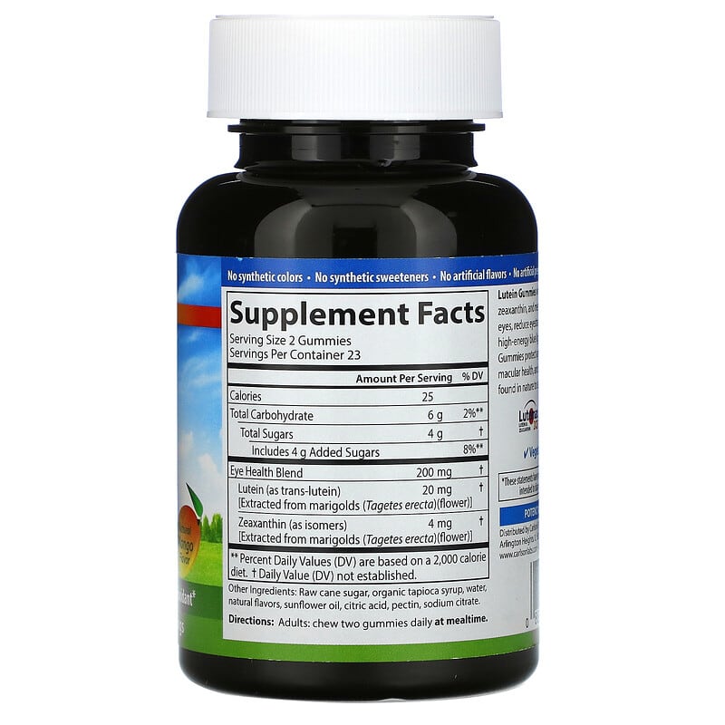 Carlson, Lutein Gummies, Natural Mango, 46 Vegetarian Gummies 88395496004