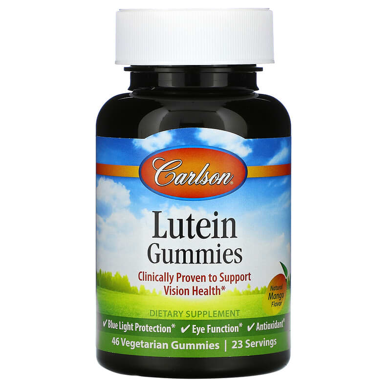 Carlson Lutein Gummies Natural Mango 46 Vegetarian Gummies 88395496004