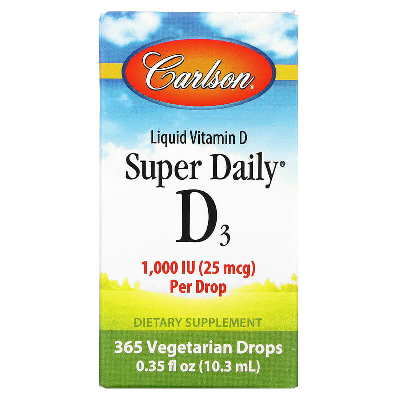 Carlson Super Daily D3 1,000 IU 0.35 fl oz (10.3 ml) 88395012709