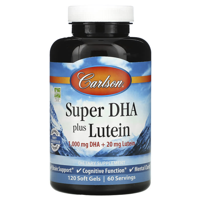 Carlson Super DHA Plus Lutein 120 Soft Gels 88395188206
