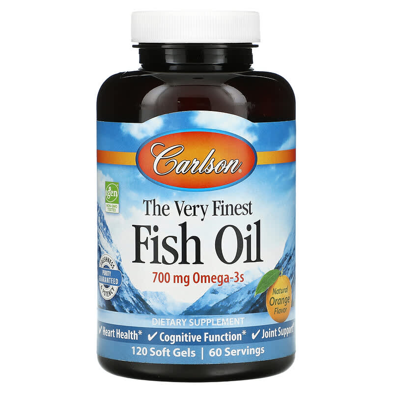 Carlson The Very Finest Fish Oil Natural Orange 350 mg 120 Soft Gels 88395016417