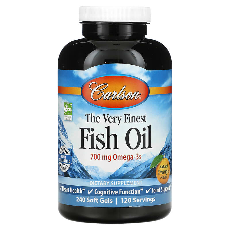 Carlson The Very Finest Fish Oil Natural Orange  350 mg 240 Soft Gels 88395016424