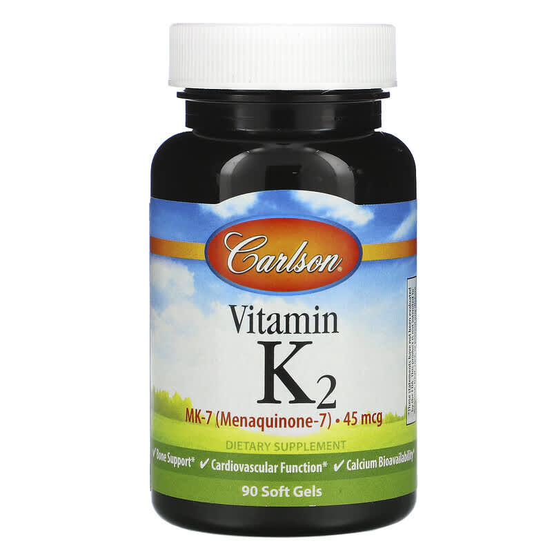 Carlson Vitamin K2 MK-7 45 mcg 90 Soft Gels 88395101106
