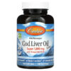 Carlson Wild Norwegian Cod Liver Oil Gems 1,000 mg 100 Soft Gels 88395013010