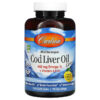 Carlson Wild Norwegian Cod Liver Oil Gems Natural Lemon 460 mg 150 Soft Gels 88395013812