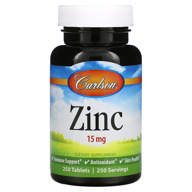 Carlson Zinc 15 mg 250 Tablets 88395053122