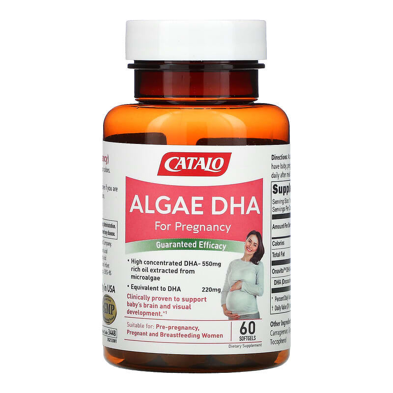 Catalo Naturals, Algae DHA for Pregnancy, 60 Softgels 810399027492