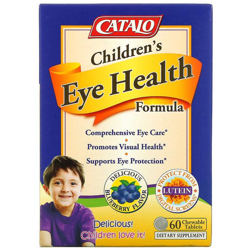 Catalo Naturals Children's Eye Health Formula Blueberry 60 Chewable Tablets 810399025726