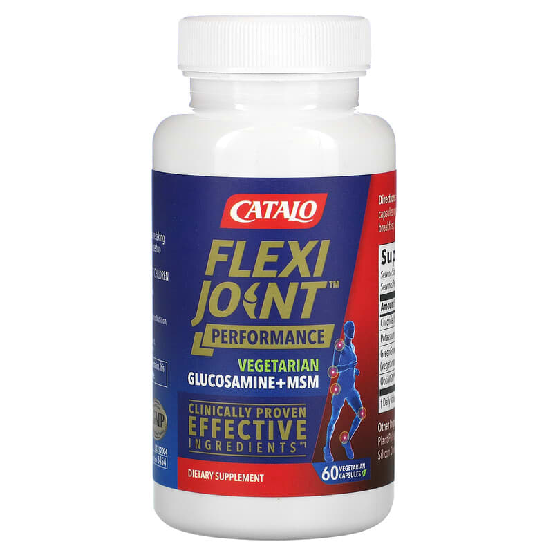 Catalo Naturals, FlexiJoint Performance, Glucosamine & MSM, 60 Vegetarian Capsules 810399028727