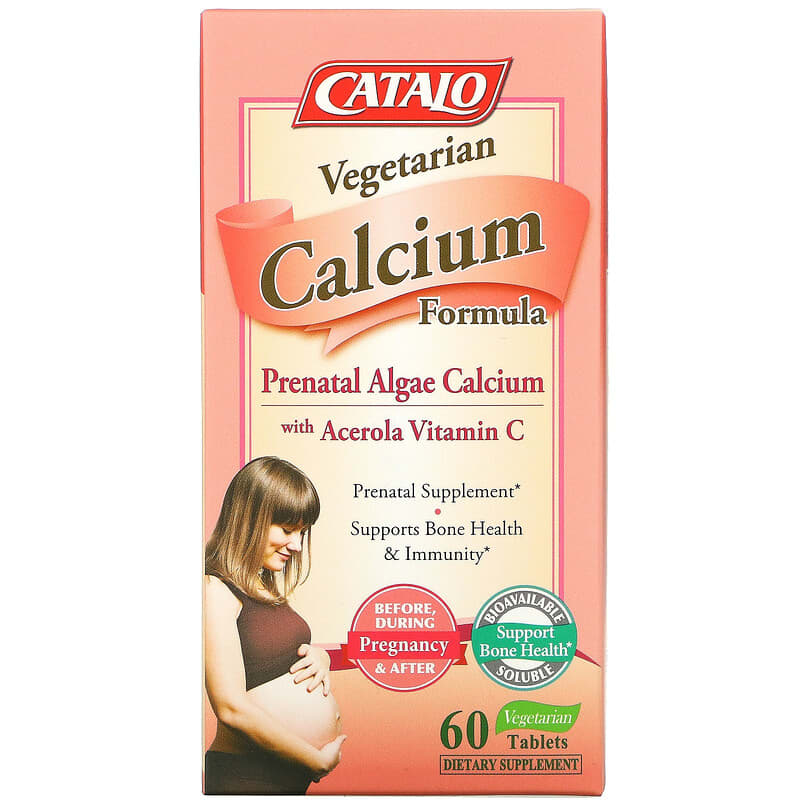 Catalo Naturals Vegetarian Calcium Formula Prenatal Algae Calcium 60 Vegetarian Tablets 810399025542