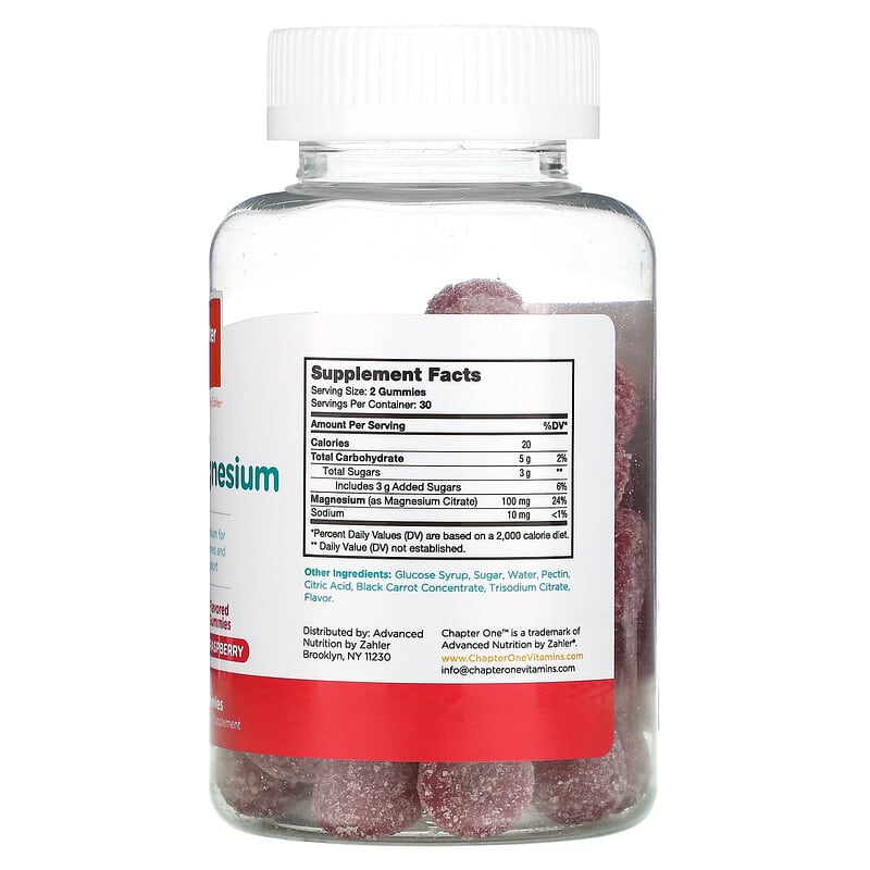 Chapter One, M Is for Magnesium, Raspberry, 60 Gummies 848998041113