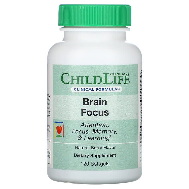 Childlife Clinicals, Brain Focus, Natural Berry, 120 Softgels 850005307037