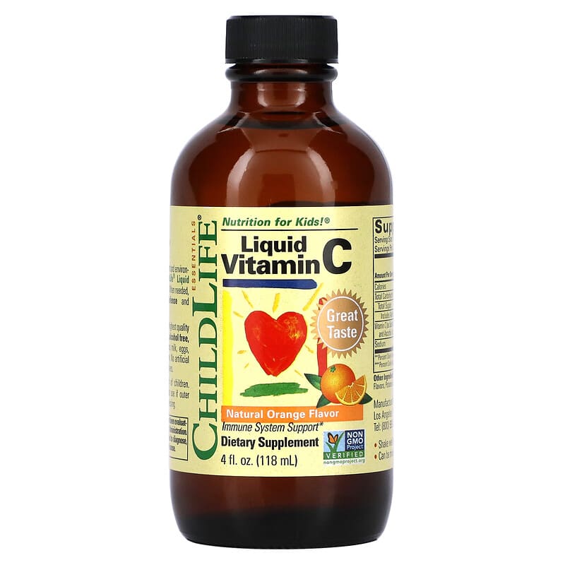 ChildLife Essentials Liquid Vitamin C Natural Orange 4 fl oz (118.5 ml) 608274102002