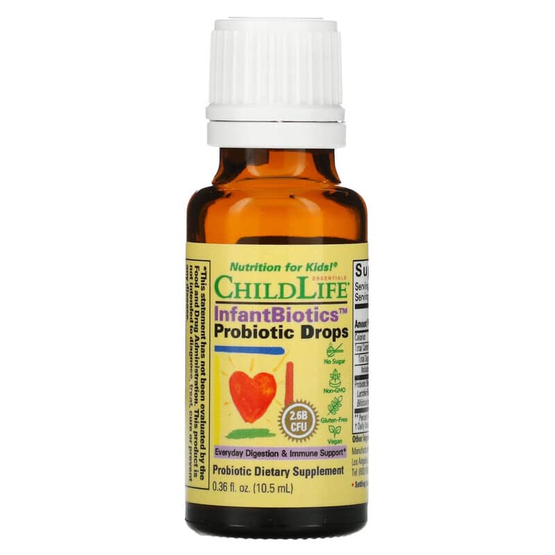ChildLife, InfantBiotics, Probiotic Drops, 2.6 Billion CFU, 0.36 fl oz (10.5 ml) 608274166004