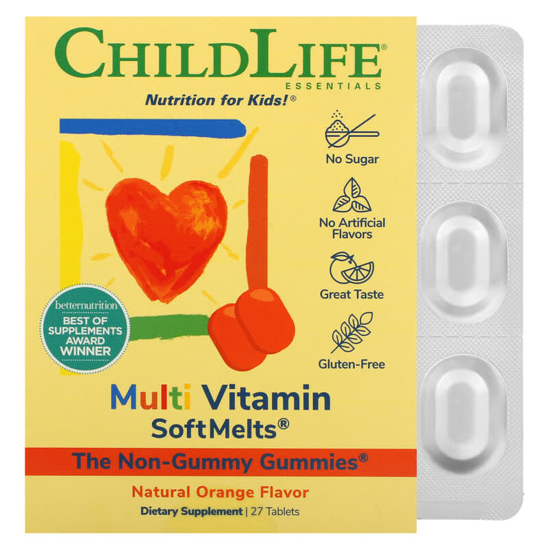 ChildLife Multi Vitamin SoftMelts Natural Orange 27 Tablets 608274108509