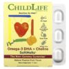 ChildLife Omega-3 DHA + Choline SoftMelts Natural Passion Fruit 27 Tablets 608274110502