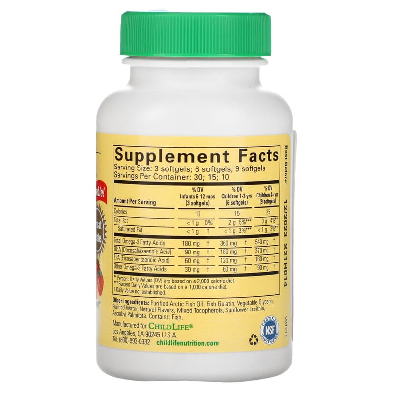 ChildLife, Pure DHA, Natural Berry, 90 Softgels 608274105508