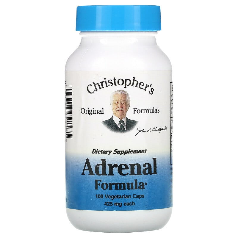 Christopher's Original Formulas Adrenal Formula 425 mg 100 Vegetarian Caps 84783891475