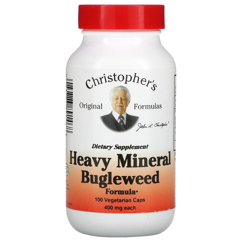 Christopher's Original Formulas Heavy Mineral Bugleweed Formula 400 mg 100 Vegetarian Caps 84783891468
